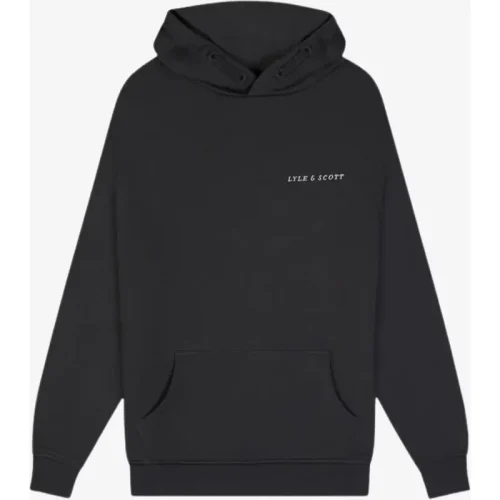 Lyle and Scott Jongens hoodie script gunmetal