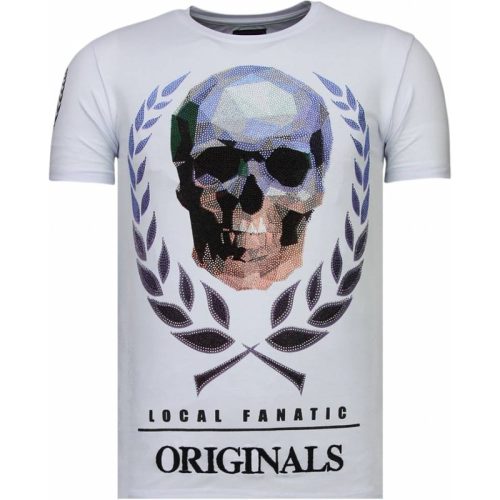 Local Fanatic Skull originals rhinestone t-shirt