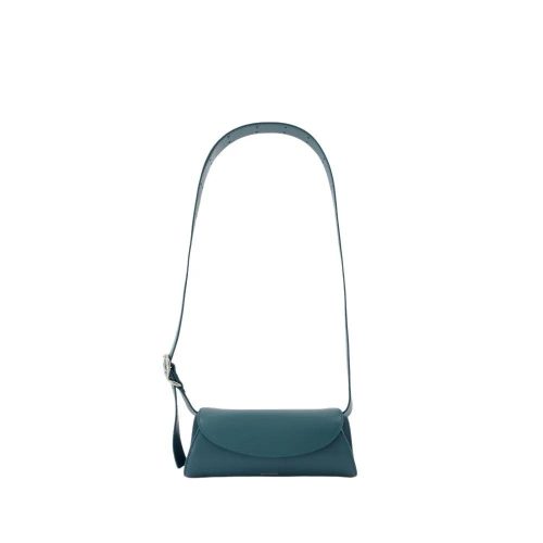 Jil Sander Shoppers – Cannolo Mini Purse – Leather – Blue in blauw