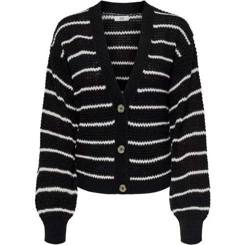 Jacqueline de Yong Ellen l/s v-neck stripe cardigan