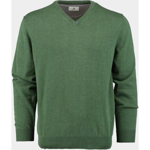 Bos Pullover Groen Katoenen V-hals 428100CCT/785