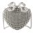 self-portrait Clutches – Crystal Heart Clutch – Metal – Silver in zilver