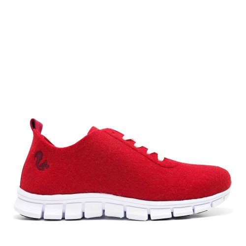 thies Low-Top Sneakers – thies ® PET Sneaker red  vegan aus recycelten Fla in rood