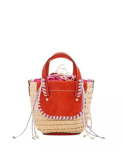 Cuba Lab Crossbody bags – Habanera Bandana Straw And Suede Handbag in rood