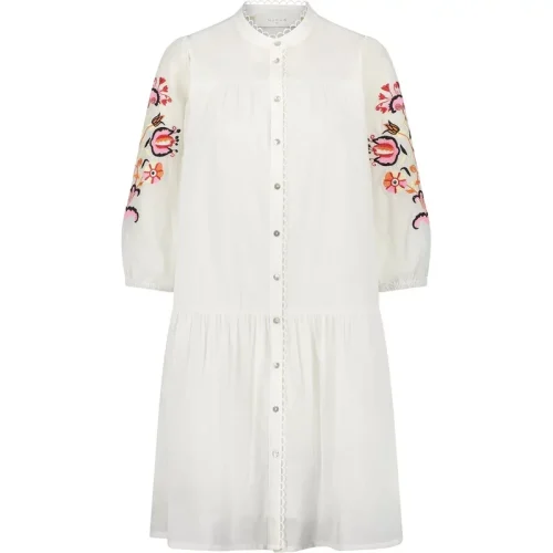 Nukus Ss24122717 ame dress embroidery off white