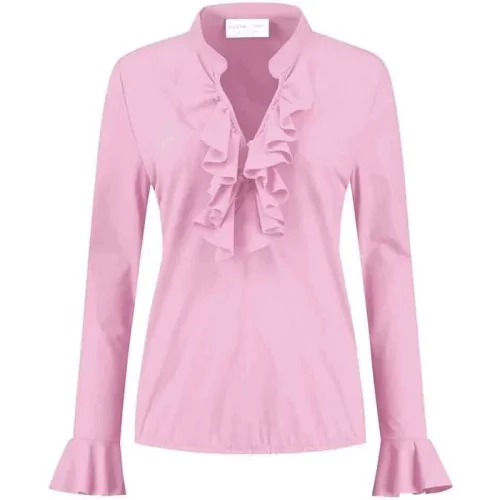 Helena Hart 7257 blouse ruche rose