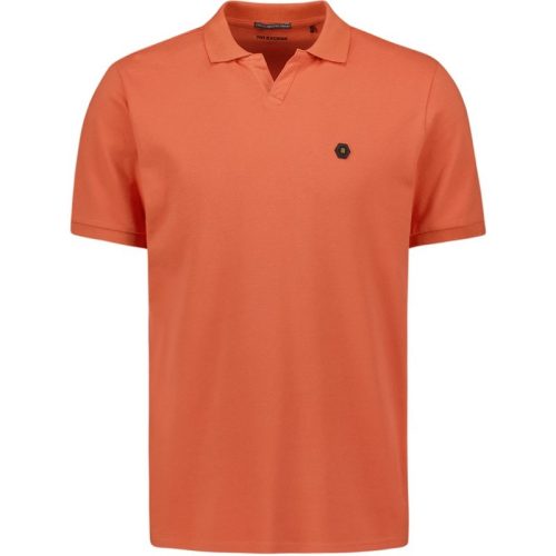 No Excess Polo stretch solid brique