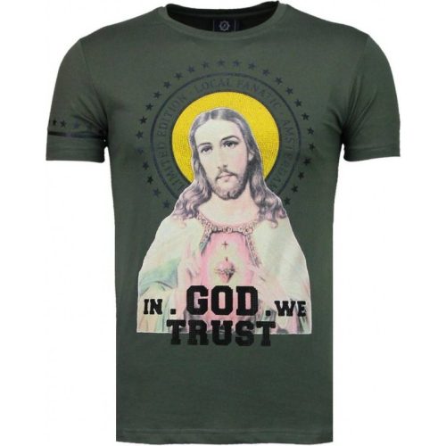 Local Fanatic Jesus rhinestone t-shirt