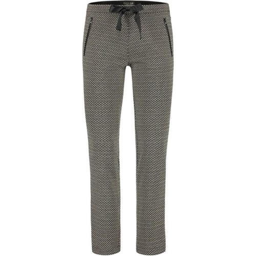 Para Mi Broek kim knitted jacquards herringbone black