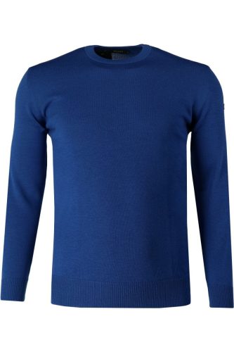 MAERZ Superwash Classic Fit Trui ronde hals blauw, Effen