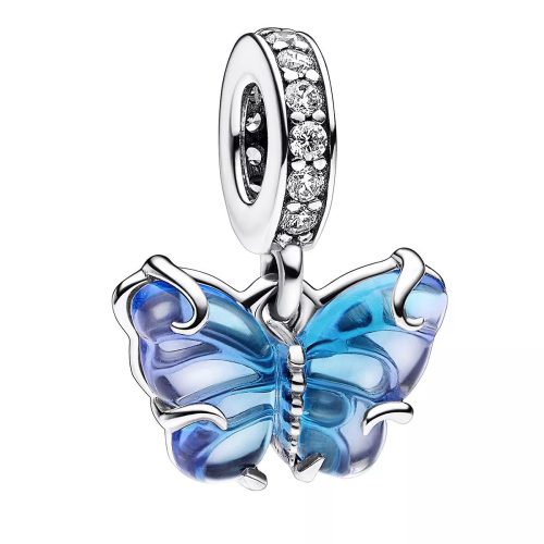 Pandora Charms – Blue Murano Glass Butterfly Dangle Charm in blue