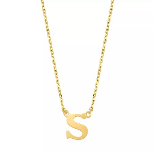 Isabel Bernard Kettingen – Le Marais Chloé 14 Karat Initial Necklace Letter S in gold