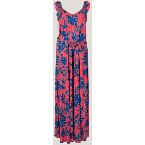 Jansen Amsterdam Fadi vbl542 long dress pink/blue