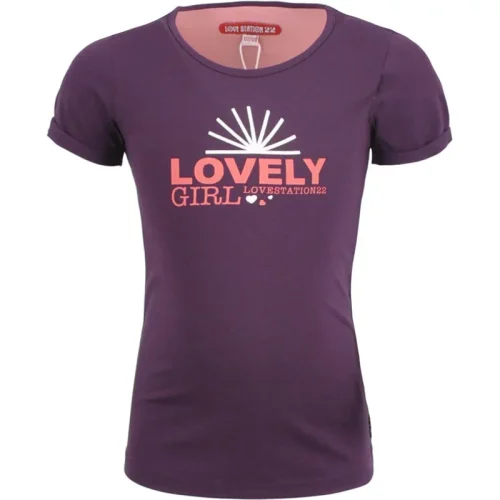 Love Station 22 Meisjes t-shirt ingrid coral