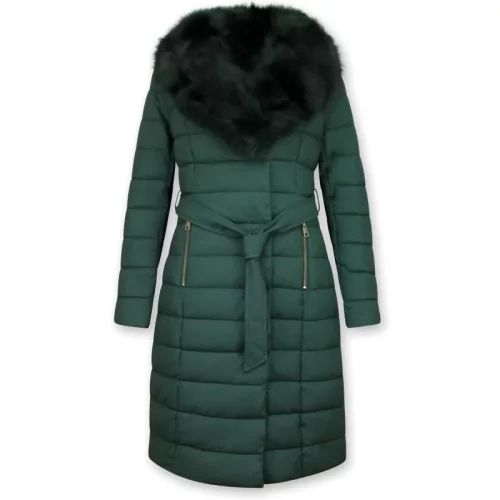 Gentile Bellini Lange winterjas parka met faux bontkraag