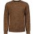 No Excess Pullover crewneck 3 coloured rib brown