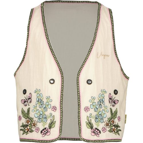 Vingino Meiden gilet tamira macroon white