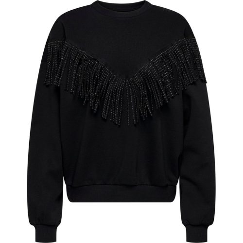 Only Onlfrey ls o-neck fringe swt –