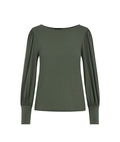 Elvira Casuals E1 24-004 Top Emma T-shirt Lange Mouw 98 Army Green