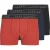 Jack & Jones Heren boxershorts trunks jacnagee rood/donkerblauw/zwart 3-pack