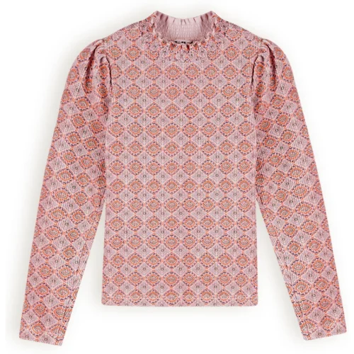 NoNo Meisjes shirt velours rib koss pale blush