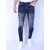 Local Fanatic Donker slim fit jeans met gaten 1101