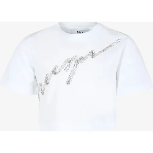 Msgm Meisjes shirt crop wit