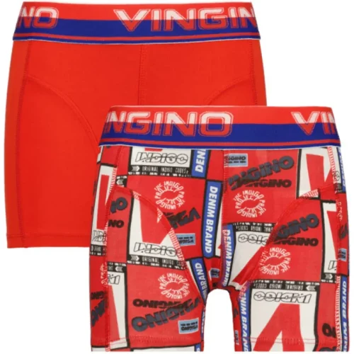 Vingino Jongens ondergoed 2-pack boxers athletics flame