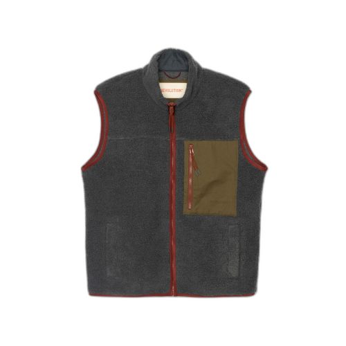 Korte teddy bodywarmer met contrasterende borstzak Revolution