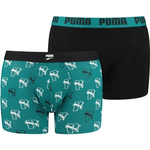 Puma Men cat aop boxer 2-pack 701221417 teal combo