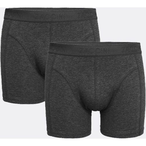 Zaccini heren boxershort grijs melange 2-pak