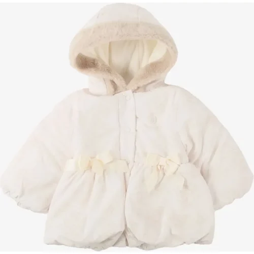 Patachou Meisjes winterjas beige peonies