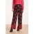 Smashed Lemon 24538 zwarte broek met fuchsia en rode grafische print