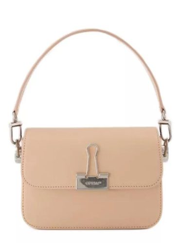 Off-White Shoppers – Plain Binder S Crossbody  – Peach/Orange – Leather in oranje