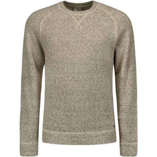 No Excess Pullover crewneck melange with wool cement