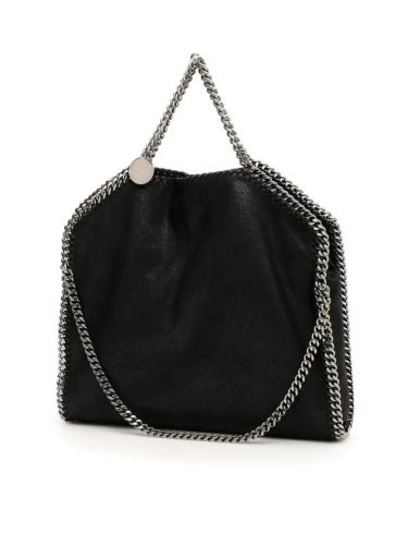 Stella McCartney Shoppers – 3 Chain Falabella Shaggy Deer in zwart