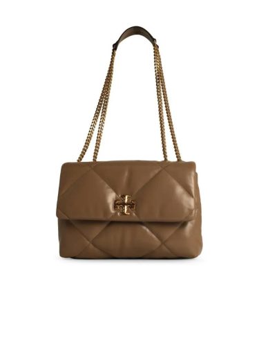 Tory Burch Shoppers – Kira’ Beige Leather Crossbody Bag in bruin