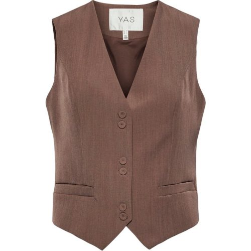 Y.A.S yascamma waistcoat 26035494 coffee quartz