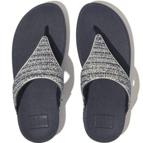 FitFlop Lulu shimmerweave toe-post sandals