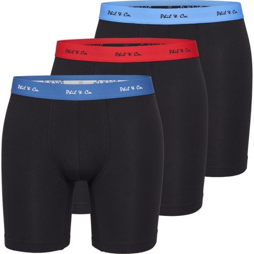 Phil & Co Boxershorts heren met lange pijpen boxer briefs 3-pack