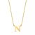 Isabel Bernard Kettingen – Le Marais Chloé 14 Karat Initial Necklace Letter N in gold