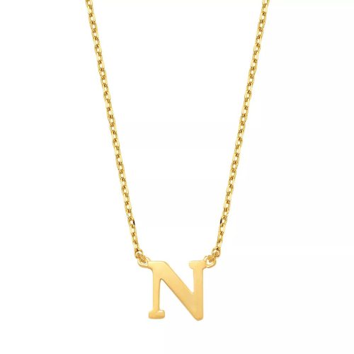 Isabel Bernard Kettingen – Le Marais Chloé 14 Karat Initial Necklace Letter N in gold