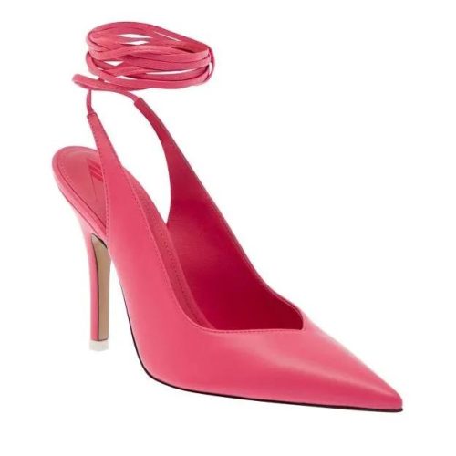 The Attico Pumps & high heels – Pointed Toe Pumps With Strap Detail In Pink Leathe in roze