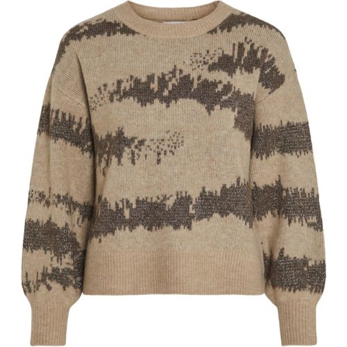 Vila Vinura o-neck l/s jacquard knit top