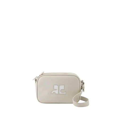 Courrèges Shoppers – Reedition Camera Crossbody – Leather – Grey in grijs