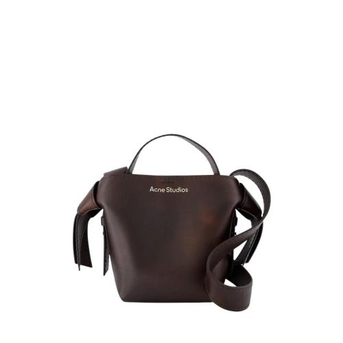 Acne Studios Hobo bags – Musubi Mini Aged R Crossbody – Leather – Brown in bruin