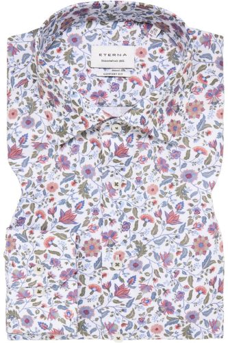 ETERNA Comfort Fit Overhemd lila, Bloemen