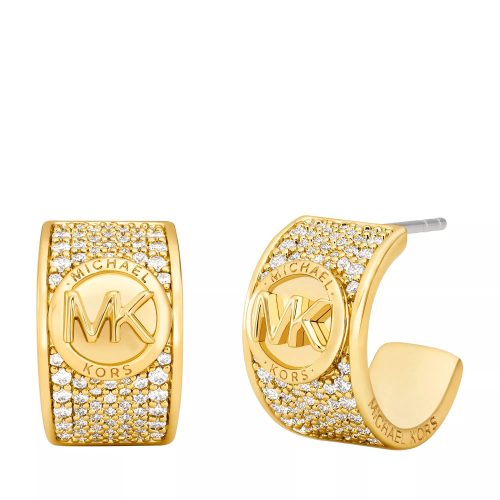 Michael Kors Oorbellen – 14K Gold-Plated Pavé Huggie Earrings in gold