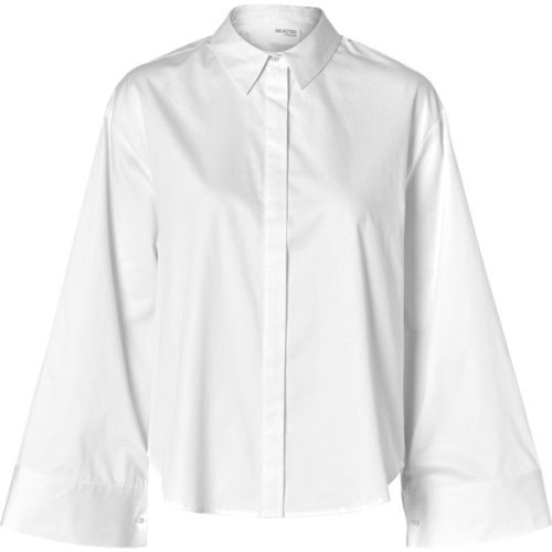 Selected Femme slfjody ls pearl button shirt b 16095076 bright white