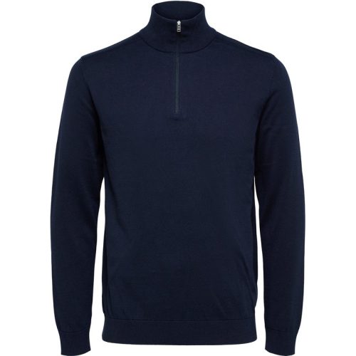 Selected Berg half zip cardigan navy